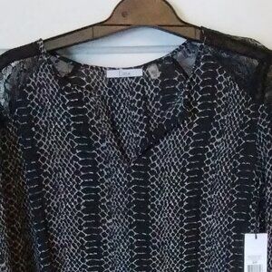 Open-Neck Dex Flowy Blouse